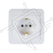 Розетка 1-м CLASSICO с заземл. 2028 бел. ASD / IN HOME 4680005959907