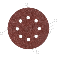 Круг шлифовальный PATRIOT на липучке, 125мм, Р80, 8 отверстий, 5 шт