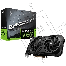 Видеокарта MSI PCI-E 5.0 RTX 5060TI 16G SHADOW 2X PLUS NVIDIA GeForce RTX 5060TI 16Gb 128bit GDDR7 2572/28000 HDMIx1 DPx3 HDCP Ret