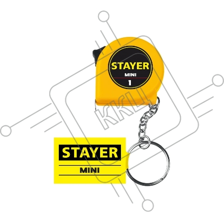 Рулетка-брелок STAYER Standard Mini цвет хромовый