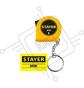 Рулетка-брелок STAYER Standard Mini цвет хромовый