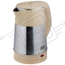Чайник электрический HOMESTAR HS-1055 2,3 л, 1500 Вт, нержавеющая сталь/бежевый