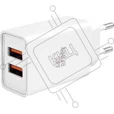Сетевое зарядное устройство AKSBERRY (6900209800019) T38 2 USB 2.4A, белый