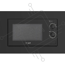 Встраиваемая микроволновая печь Weissgauff HMT-2016 BGL Flat Table черный, 20 л, 700 Вт, переключатели - поворотный механизм