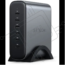 Сетевое зарядное устройство (адаптер питания) Satechi 200W USB-C 6-Port GaN Charger, 6xUSB Type-C (PD), до 200Вт, Серый ST-C200GM-EU Сетевое зарядное устройство (адаптер питания) Satechi 200W USB-C 6-Port GaN Charger, 6xUSB Type-C (PD), до 200Вт, Серый ST-C200GM-EU