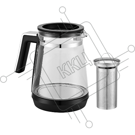 Чайник электрический Kitfort КТ-6187 1.5л. 2150Вт черный/серебристый (корпус: пластик/стекло)