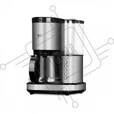 Кофеварка капельная BQ CM7002 Steel-Black со встроенной кофемолкой, исп. кофе - молотый/зерновой, 1.25 л, 800 Вт.