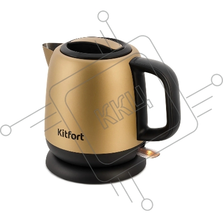 Чайник электрический Kitfort KT-6111 1л. 1630Вт золотистый/черный (корпус: нержавеющая сталь)