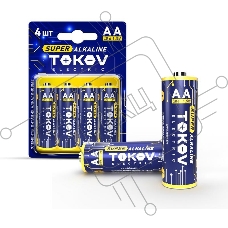 Элемент питания алкалиновый LR6/AA (блист.4шт) TOKOV ELECTRIC TKE-ALS-LR6/B4