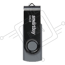 Флешка USB R/W 2.0 SmartBuy 64Gb,Twist Black (SB064Gb2TWK)