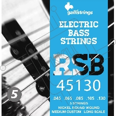 Комплект струн GALLI STRINGS [RSB45130] для 5-струнной бас-гитары, размер 45-130