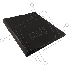 Папка на 2-х кольцах Бюрократ DeLuxe DL0740/2BLCK A4 пластик 0.7мм кор.32мм черный