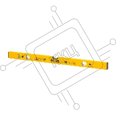 Уровень алюминиевый Denzel 800 мм, фрезерованный, 3 глазка