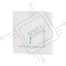 Выключатель Intro Accent 6-102-01М с подсветкой 10А-250В IP20 СУ AL/CU белый матовый Б0063466