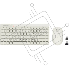 Клавиатура + мышь A4Tech Fstyler FG2200 Air2 клав:бежевый мышь:бежевый USB беспроводная slim
