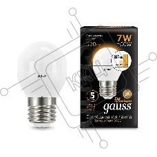 Лампа светодиодная Gauss LED Globe 7Вт E27 3000К step dimmable (диммир.) 105102107-S