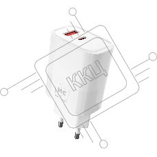 Зарядное устройство MORE CHOICE (4620202555540) NC81i СЗУ 1USB+1Type-C 3.0A PD 20W+ QC3.0, белый