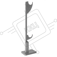 Напольный кронштейн Pianoforte 300, серебристый