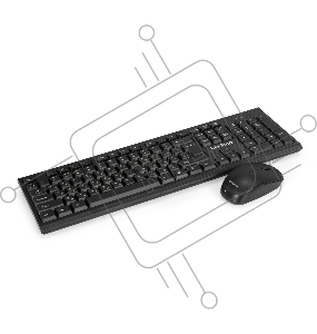 Комплект беспроводной ExeGate Professional Standard Combo MK280 (клавиатура полноразмерная влагозащищенная 104кл. + мышь оптическая 1000dpi, 3 кнопки и колесо прокрутки; USB, радиоканал 2,4 ГГц, радиус действия до 10м, черный, Color Box)