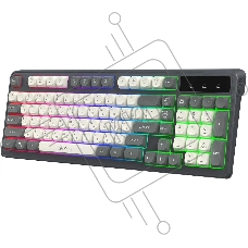 Клавиатура Оклик 731G серый/белый USB for gamer LED