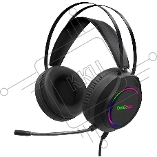 Гарнитура Exegate Cosmos HS-702GL чёрный, проводная, USB, виртуальный звук 7.1, подсветка