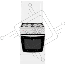 Плита газовая Gefest CG 60М C7 К73 белый, конфорок 4 шт, духовка 63 л, 60 см x 85 см x 60 см