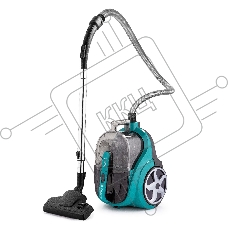 Пылесос Kraft KF-KVC2106 зеленый/черный, 380/2100 Вт, уборка сухая, пылесборник контейнер, 2.5 л
