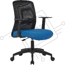 Кресло компьютерное Cactus CS-MC333-BKBL черный, сиденье темно-синий, сетка/ткань, низк.спин. крестов. пластик, пластик черный Кресло компьютерное Cactus CS-MC333-BKBL черный, сиденье темно-синий, сетка/ткань, низк.спин. крестов. пластик, пластик черный