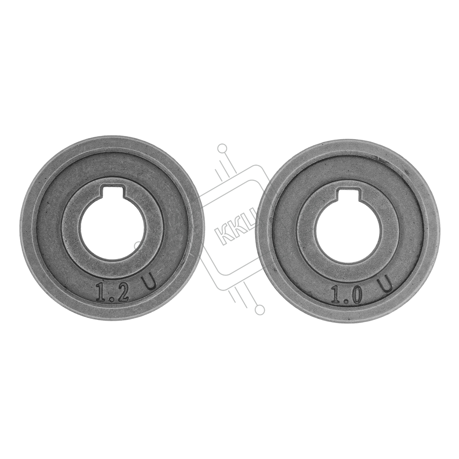 Подающий ролик Denzel U профиль под алюминиевую проволоку 1,0-1,2 мм, 2 шт