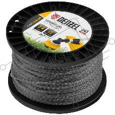 Леска для триммера Denzel двухкомпонентная витой квадрат, 2,4мм х 243м, на DIN катушке EXTRA CORD