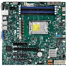 Материнская плата Supermicro X13SCL-F bundle, LGA1700, Intel C262, 4xDDR5, 8xSATA, 1xM.2 PCIe 4.0, 1xPCIe 5.0 x16, 1xPCIe 5.0 x8, 2xPCIe 4.0 x4, 1xVGA, 1xCOM, 2x1Gb LAN, 2xUSB 3.2 Gen1, 2xUSB 2.0, 1x3.5 мм, microATX