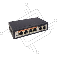 Коммутатор True IP TI-204P, 4×100 Мбит/с PoE+ + 2×100 Мбит/с Uplink, неуправляемый
