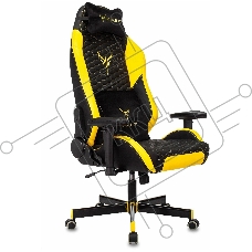 Кресло игровое Knight Neon черный/желтый соты эко.кожа с подголов. крестовина металл