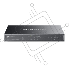 Коммутатор TP-Link Omada ES210GMP, 8×1 Гбит/с PoE+ + 1×1 Гбит/с Uplink + 1×1 Гбит/с SFP (Combo), настраиваемы