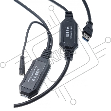 Кабель-адаптер USB3.0-repeater, удлинительный активный <Am-->Af> 10м VCOM <CU827>