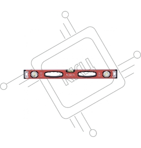 Уровень алюминиевый, фрезерованный, 3 глазка, 400 мм// Matrix