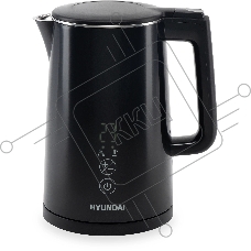 Чайник электрический Hyundai HYK-S5509 1.5 л, 2200 Вт, черный