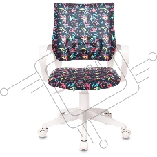 Кресло детское Бюрократ BUROKIDS 1 W мультиколор геометрия крестовина пластик пластик белый Кресло детское Бюрократ BUROKIDS 1 W мультиколор геометрия крестовина пластик пластик белый