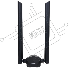 Сетевой адаптер Dahua DH-NC1800/Wi-Fi 802.11ax/2.4 ГГц до 574 Мбит.с + 5 ГГц до 1201 Мбит.с/2 антенны/USB 3.0/черный (DH-NC1800)