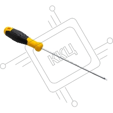 Шлицевая отвертка Deli DL6331501 3х150мм Материал: CR-V. Двухкомпонентная ручка. Хромированная