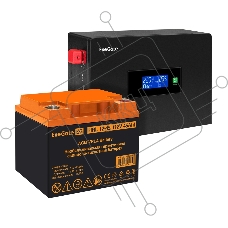 Комплект Источник бесперебойного питания EX295992RUS + батарея 45Aч EX285666RUS 1шт (инвертор, синус, для котла, PF=1, настенный) ExeGate IdealSine SR-600.LCD.2SH <600VA/600W, чистая синусоида, цветной LCD-дисплей, 2*Schuko, крепление настенное, Black> + 