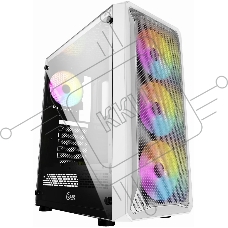 Компьютерный корпус Powercase Mistral Z4 White, Tempered Glass, Mesh, 4x 120mm 5-color LED fan, белый, ATX (CMIZW-L4)