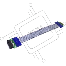 Переходник кабель удлинитель PCI-E x1 Female to PCI-E x1 Male, Espada EPCIEM-PCIEF18r