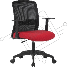 Кресло компьютерное Cactus CS-MC333-BKRD черный, сиденье темно-красный, сетка/ткань, низк.спин. крестов. пластик, пластик черный Кресло компьютерное Cactus CS-MC333-BKRD черный, сиденье темно-красный, сетка/ткань, низк.спин. крестов. пластик, пластик черный