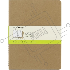 Блокнот Moleskine CAHIER JOURNAL QP423 XLarge 190х250мм, обложка картон, 120 страниц, нелинованный, бежевый (3шт)