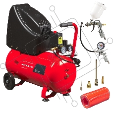 Компрессор поршневой Fubag House Master Kit безмасляный 180 л/мин, 24 л, 1100 Вт, красный/черный