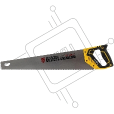 Ножовка по дереву Denzel 500 мм, 11 TPI, зуб 3D, двухкомпонентная рукоятка