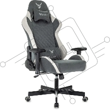 Кресло игровое Knight Regal Fabric серый/светло-серый иск.замша крестов. металл