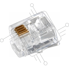 Разъем телефонный Rexant UTP, RJ-14 (6P4C), CAT 3