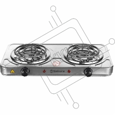 Плитка электрическая Sakura ПЭ-11Н 2500Вт 150/140мм 2конф/спир нерж.сталь